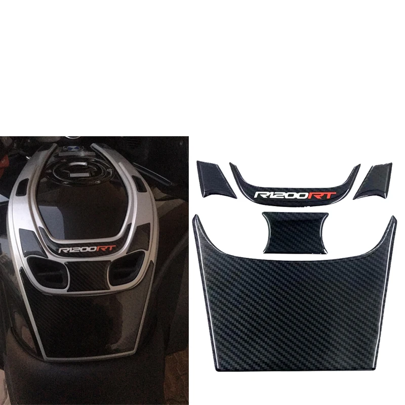 BMW R1200RT R 1200 RT 2010-2013 2011 2012 3D 오토바이 카본 룩 어퍼 트리플 요크 커버 프로텍터 데칼 스티커