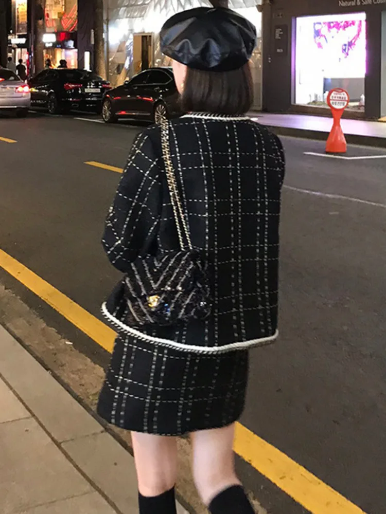 chanel tweed jacket and skirt