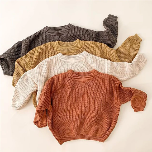 Демисезонные свитера, вязаная одежда для новорожденных, вязаные пуловеры для малышей, Топы, Свитера для маленьких девочек и мальчиков, детские свитера 1