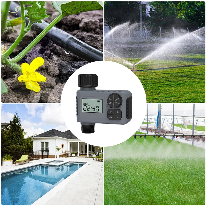 Single-Outlet Hose Watering Timer Electronic Garden Watering Irrigation Controller System With LCD Screen AA size battery 4