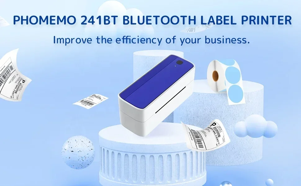 PM-241BT 4x6 Thermal Shipping Label Printer Bluetooth – Phomemo