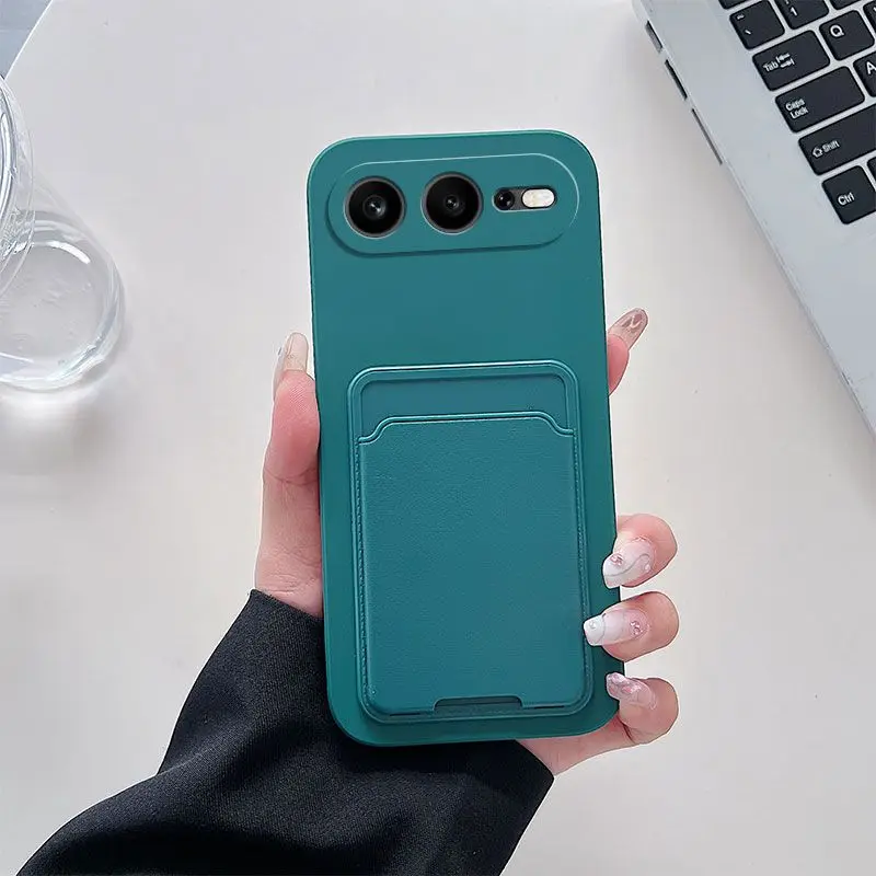 Candy Color Wallet Card Holder Phone Case
