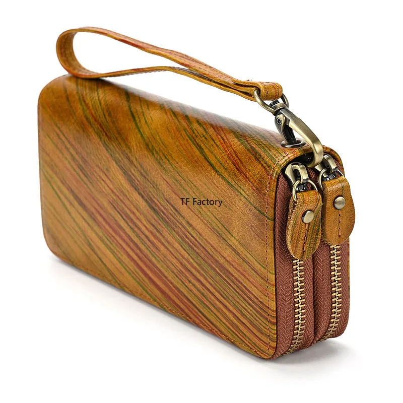 Premium Leather Long Wallet with Money Clip