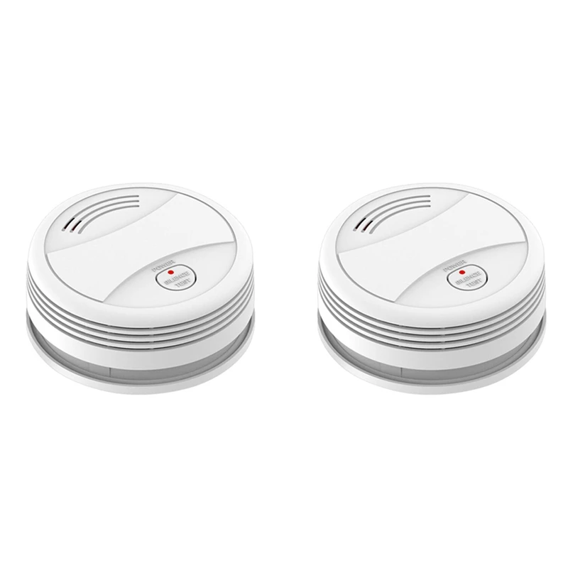 

2X Tuya Intelligent Wifi Strobe Smoke Detector Wireless Fire Sensor Tuya APP Control Office Home Smoke Fire Protection