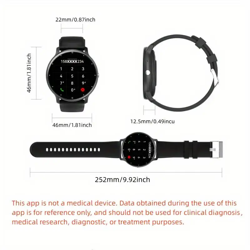Smart Watch, Wireless Calling/dial, Multi-Sport Mode, Calling Reminder And Rejection, Change Wallpaper, Fitness Monitoring 2