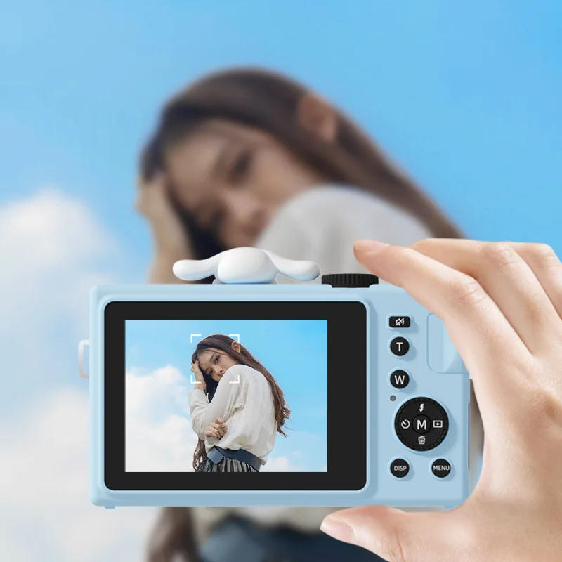 귀여운 산리오 CCD 카메라, 쿠로미 헬로키티 시나모롤 디지털 카메라, HD 사진 레트로 카메라, 16X 줌 카메라, 어린이 크리스마스 선물