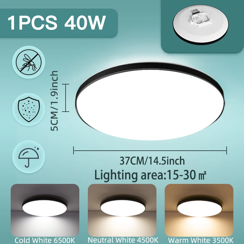 ตัวเลือกสินค้า โคมไฟเพดาน LED 220V ประหยัดพลังงาน สำหรับตกแต่งบ้านสไตล์โมเดิร์น