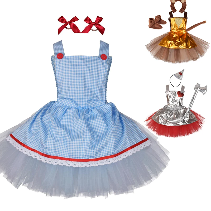 New Kid's Set Clown Witch Costume Wizard of Oz Scarecrow Drama Stage Costume Girls Dress Cosplay Halloween Gift Costumes