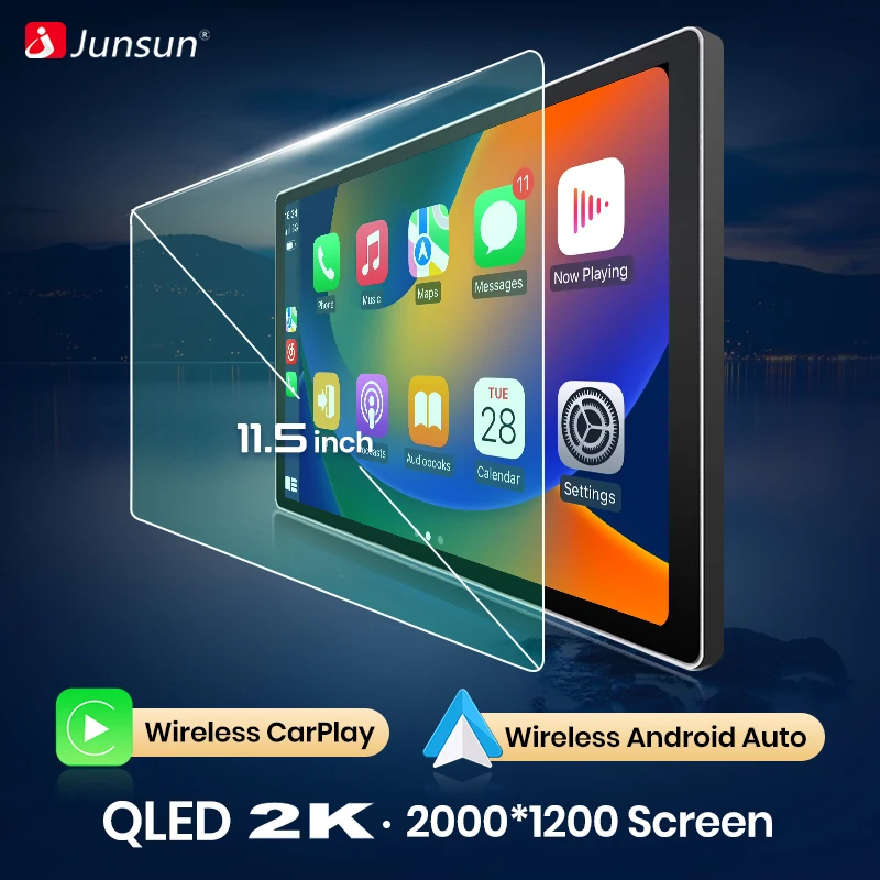 Junsun-Sistema inteligente de coche V3 Plus 2K, CarPlay inalámbrico, Android, para Peugeot 508, 508SW, 2011 - 2018 4