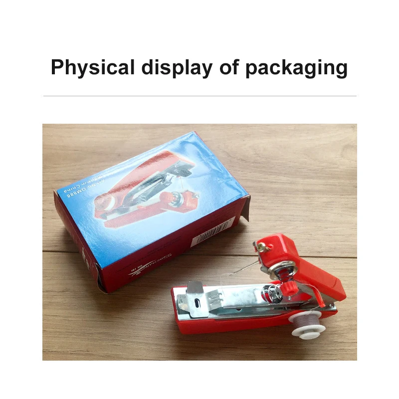 Description Picture 2 of itemset Portable Household Mini Sewing Machine Color Sewing Thread Manual Sewing Machine Special Needle Set Sewing Supplies ZXH