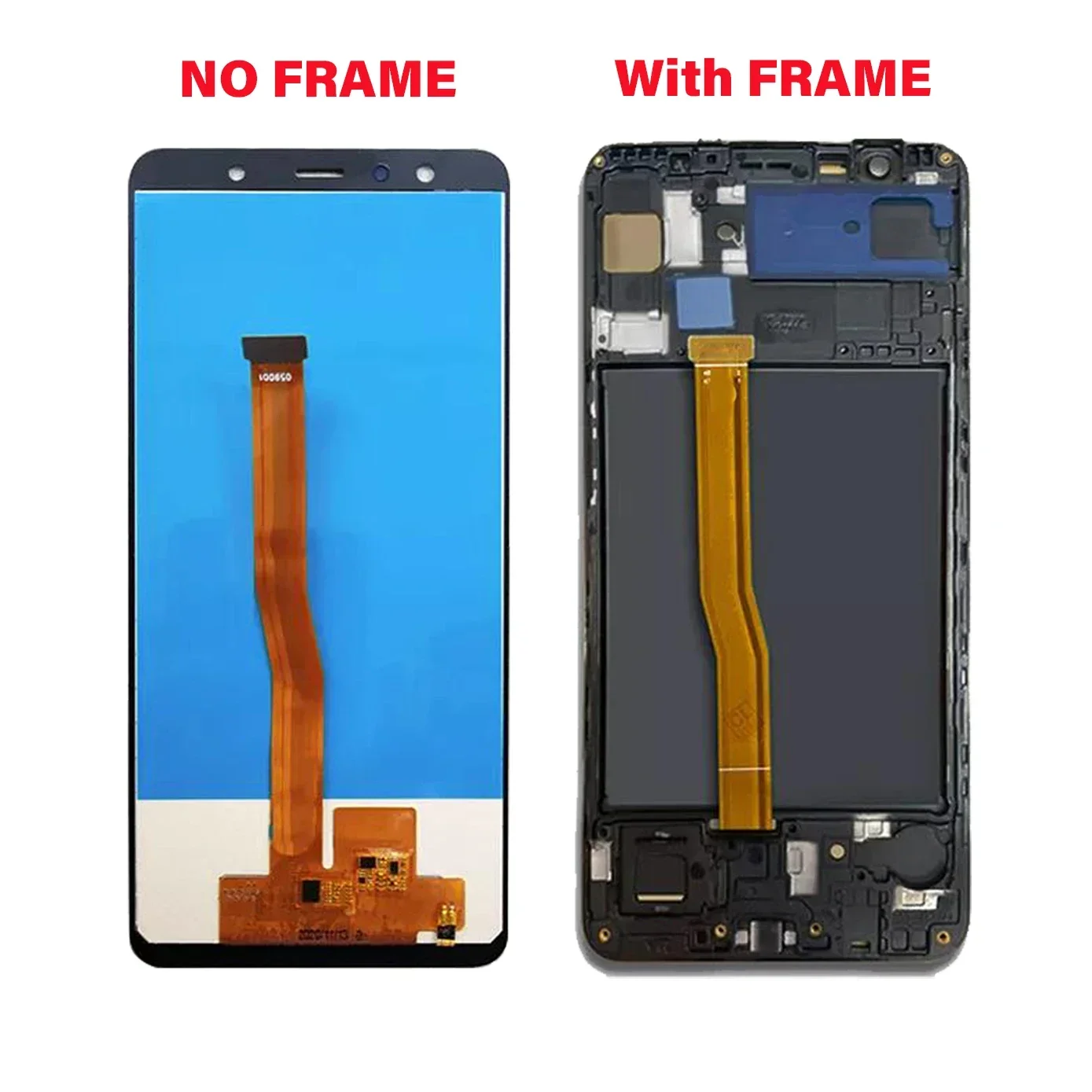 삼성 갤럭시 A7 2018 SM A750F 용 TFT LCD 화면 디스플레이, 디지타이저 포함, 전체 조립 휴대폰 교체 부품