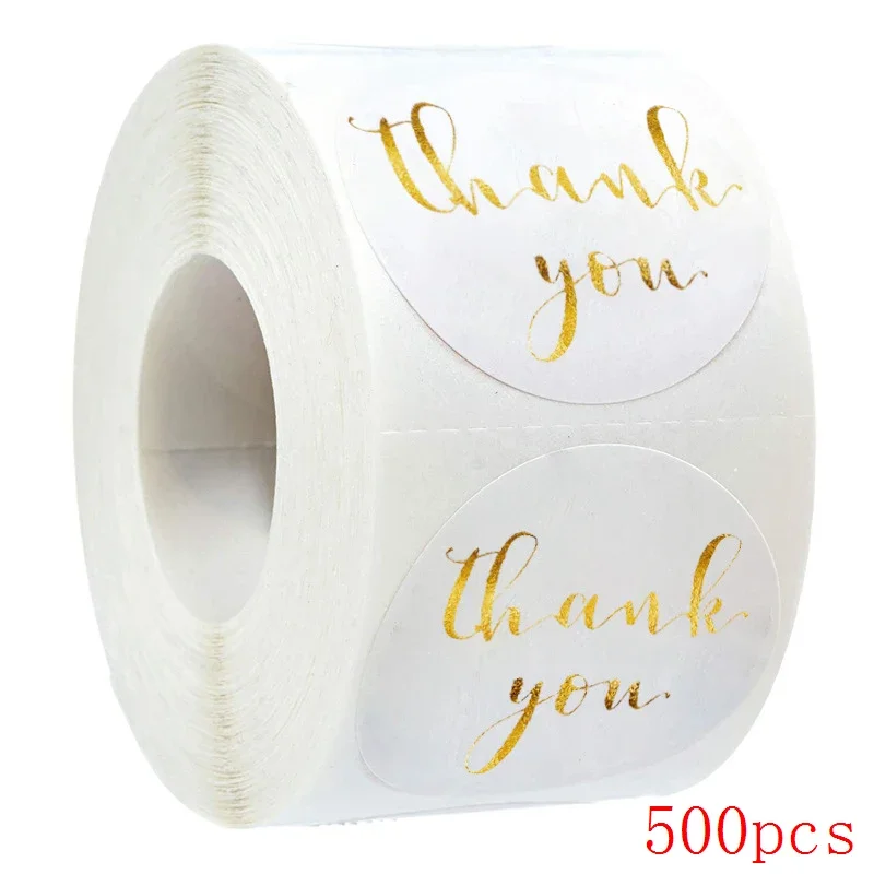 

Label paper pink 50-500pcs Thank You Sticker Seal Labels Christmas Gift Decoration Sticker for Package Stationery Sticker