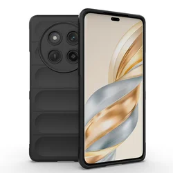 Soft Skin Feeling Flexible Silicone Shockproof Protective Case Cover for Honor Magic 7 Lite (Black)