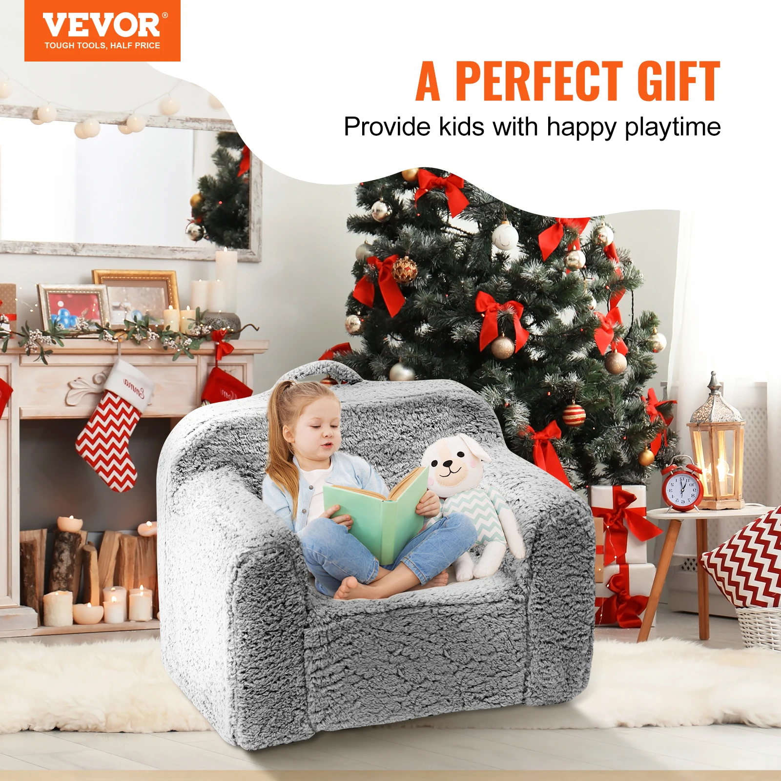 VEVOR Kids Armchair Kids Sofa with High-density 25D Sponge Snuggly-Soft Toddler Chair Reading Couch for Bedroom and Playroom 2
