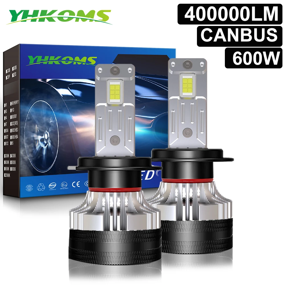 

Автомобильная фара без ошибок YHKOMS 100% Canbus H4 H7 H8 H9 H11 9005 HB3 9006 HB4 H1 9012 HIR2, лампа для противотуманной фары 6000K