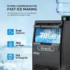 Countertop Ice Maker with 2 Water Inlets & Appointment Function, Freestanding Ice Machine with 11lbs Storage Bin, Ice Scoop, Dra 3