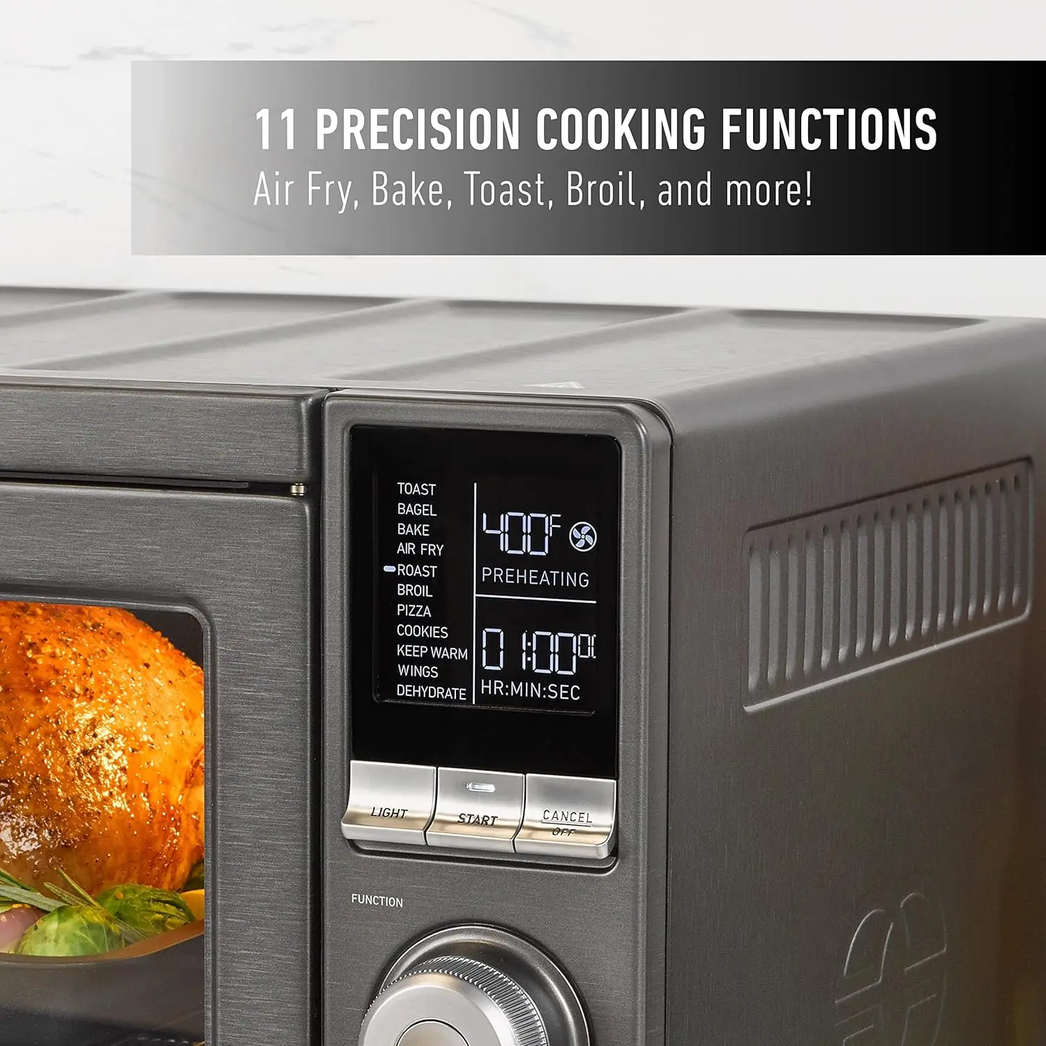 Performance Countertop French Door Air Fryer Oven, 11-in-1 Convection Toaster Oven 4