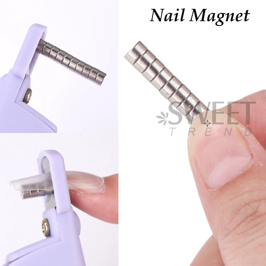 magnetic nail art tools 10/50pcs Small Magnets for Acrylic Nails Professional Nail Art Clipper False Tips Edge Cutters Tip Magnet Manicure Tools