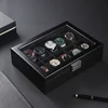 Direct Selling Solid Wood Can Store 10 Watches Storage Box Bracelet Simple Retro Dust Proof With Cover Organization Bins 2