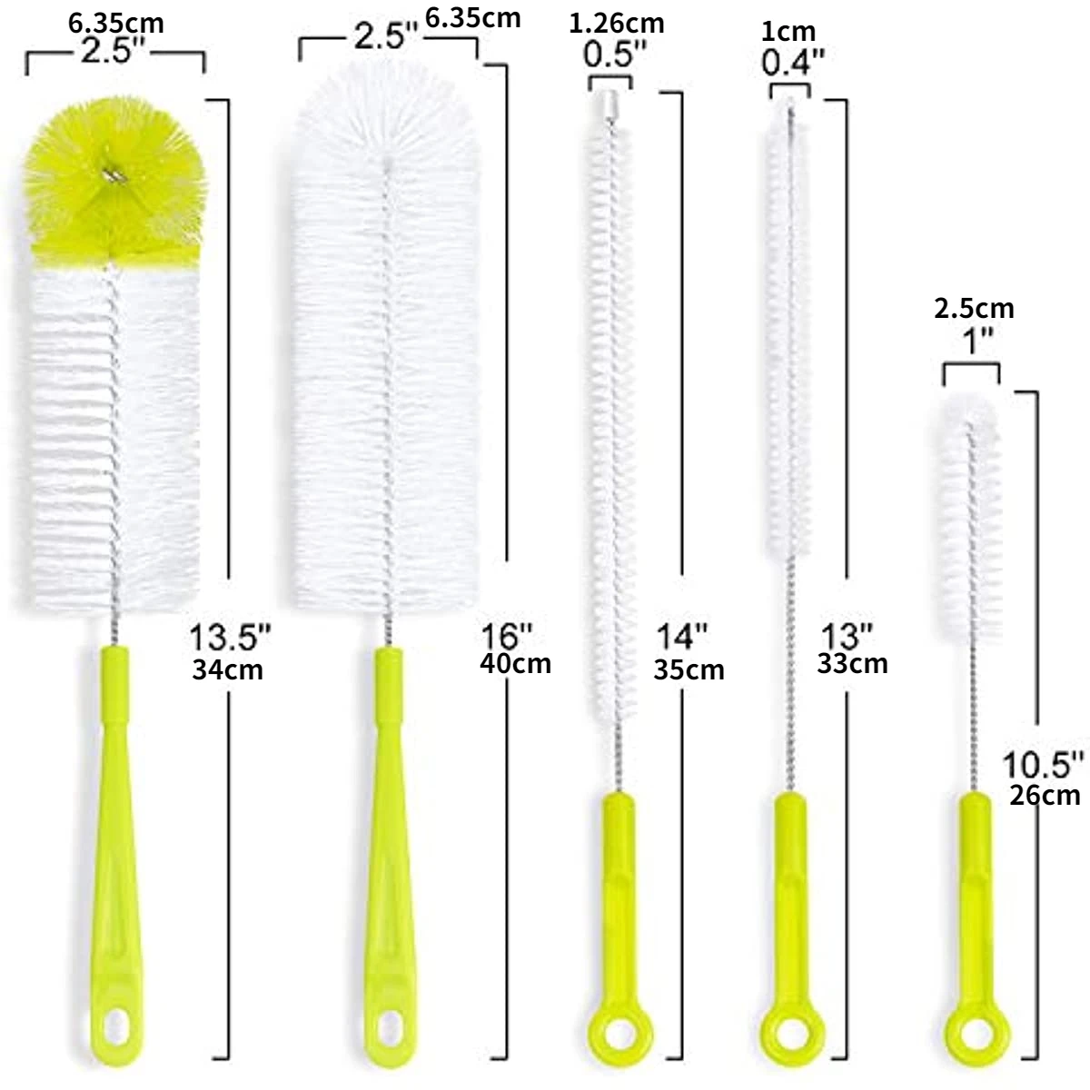 Bottle Cleaning Brush Set-Long Handle Bottle Cleaner For Washing Narrow Neck Beer Bottles