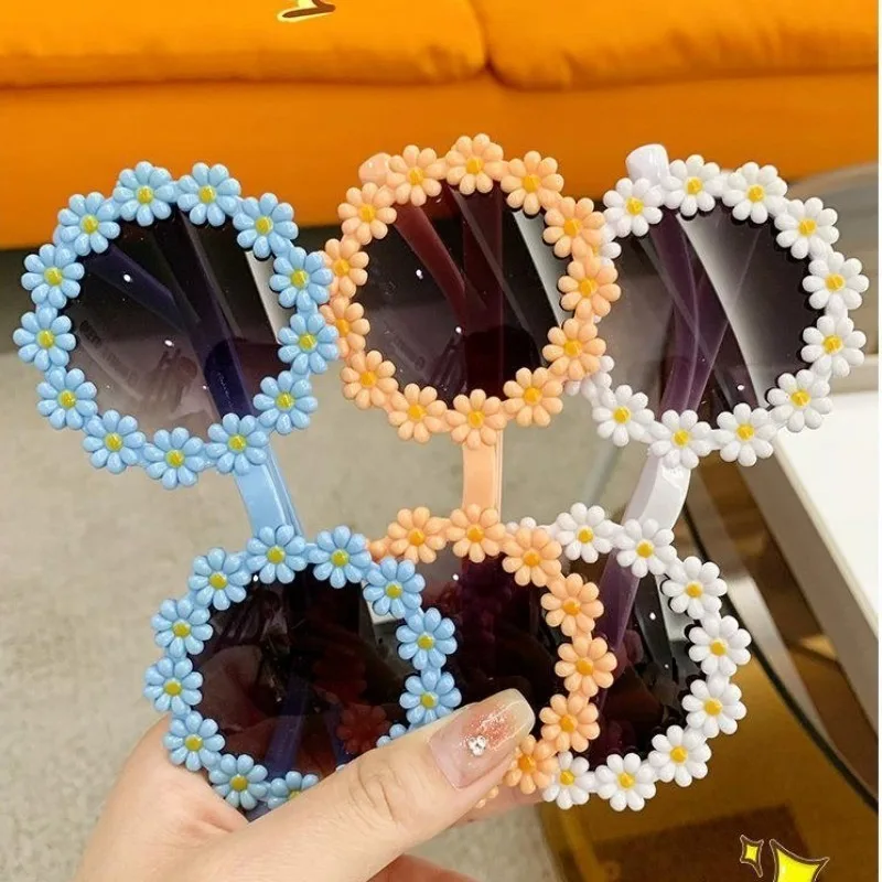 3PCS Fashion Kids Sunglasses Flower Shape Glasses for Children Boys Girls Accessories Outdoor Photography Eye Protection