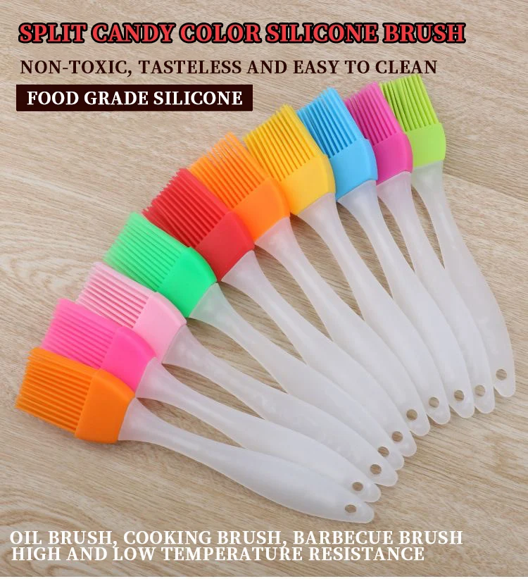 Silicone Oil Brush Small Barbecue Brush Household Kitchen Baking Pancake Oil Tool High Temperature Resistant No Hair Drop