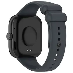 Silicone Watch Strap with Shockproof Protective Case and Screen Protector Cover (Deep gray strap)