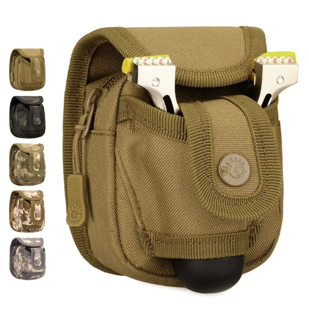 

Nylon Steel Ball Package Sports Durable Camouflage Back Waistbelt Bag Without Deformation Black Slingshot Bag Hunting