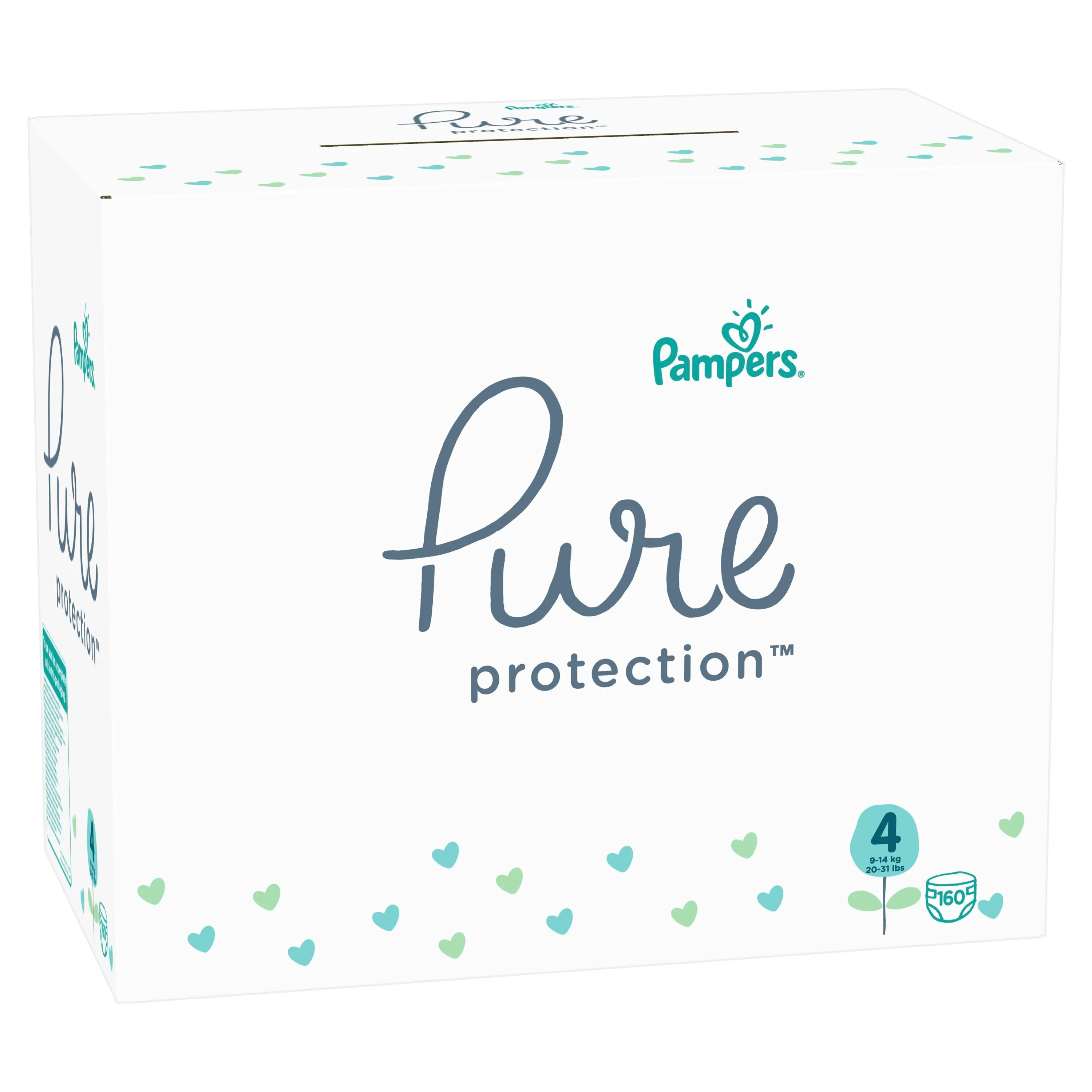 Pampers Pure Protection Размер 4 160 шт. 9kg-14kg | Мать и