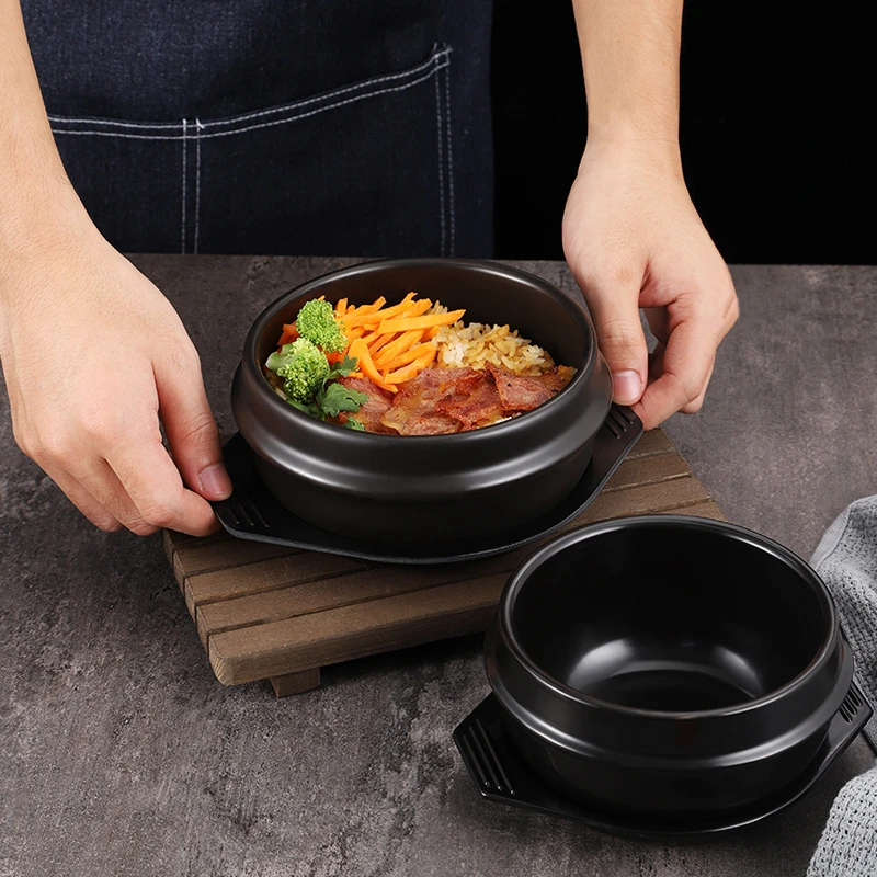 Gemischt Reis Stein Topf Koreanische küche auflauf Hohe Temperatur Topf ...
