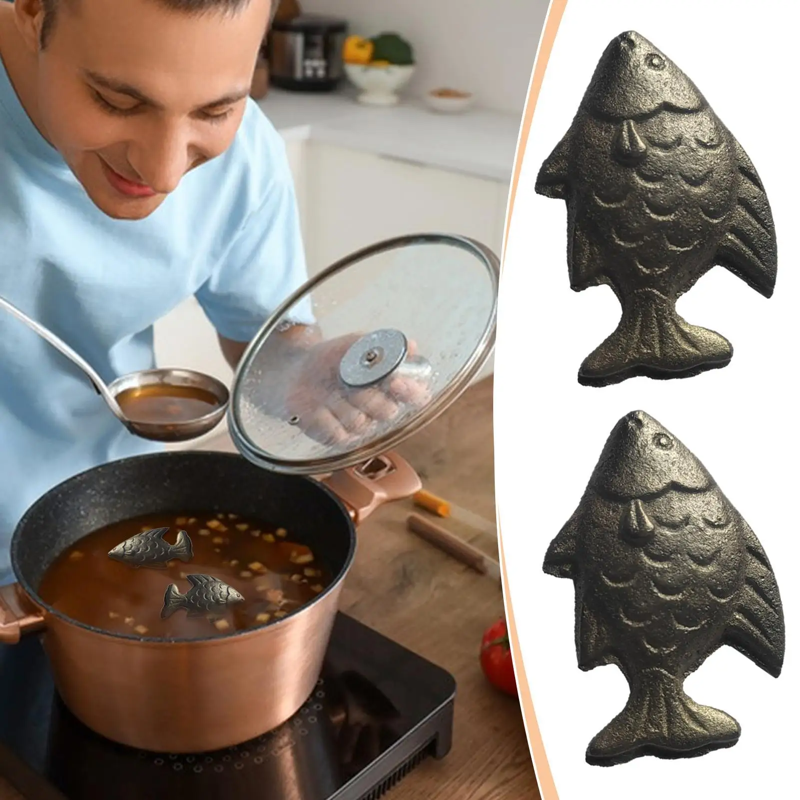 Iron Fish Safe Cooking Iron Deficiency Fish 2 Pieces Dietary Support Solution Kitchen Supplement Alternative for Pregnant Women
