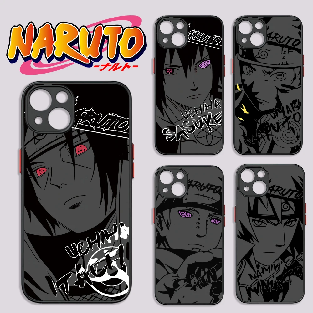 Чехол Narutos Sasuke Kakashi Itachi для iPhone 15 14 13 12 11 Mini Pro Max X XR XSMax 7 8 Plus, матовая прозрачная задняя крышка