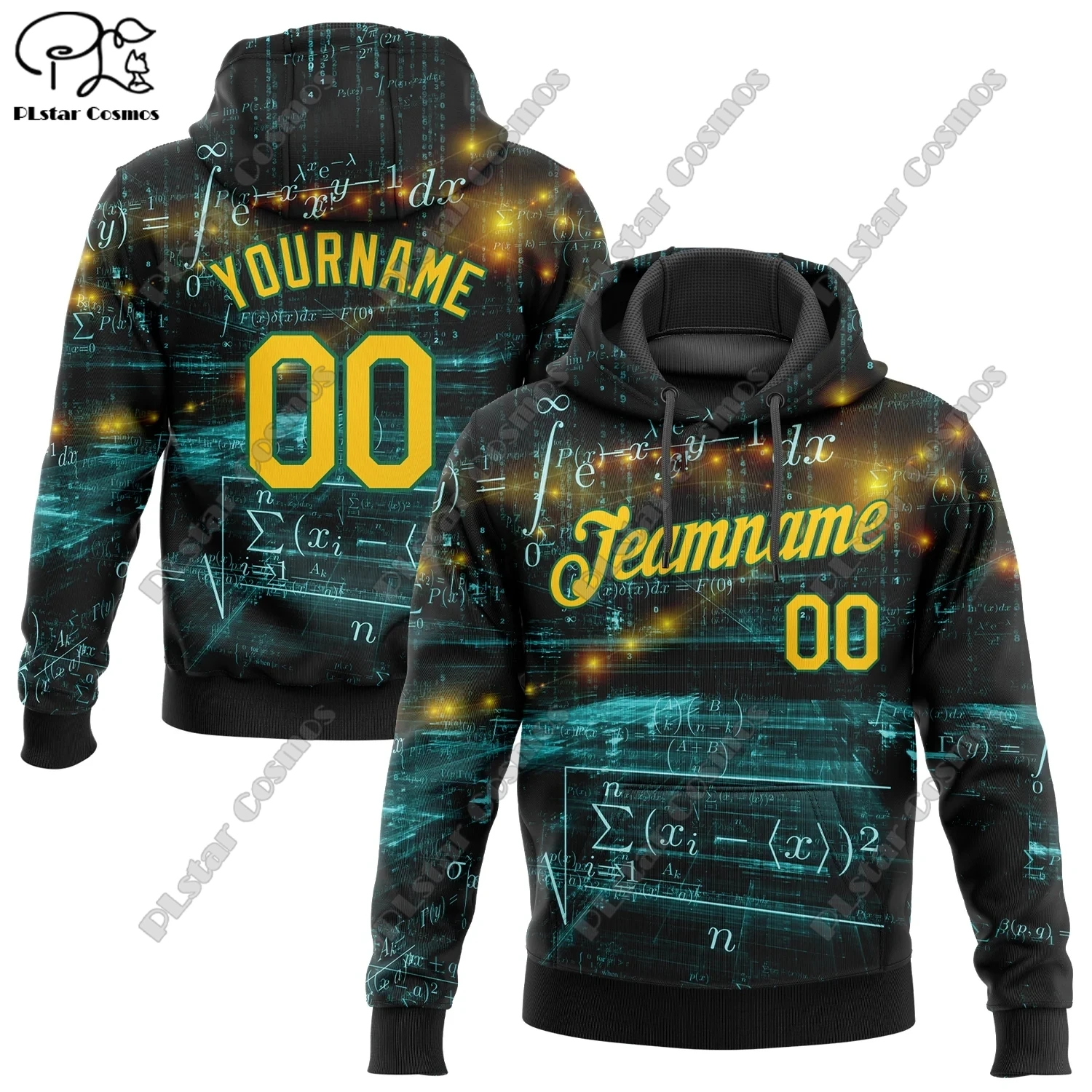 New Customized Hoodie Collection 3D Printed Puzzle Math Pattern Hoodie Women Men Casual Team Gift