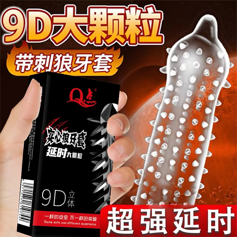 12pcs 9D Spiked Condoms Adults Toys For Men 18+ Super Dotted Male Delay