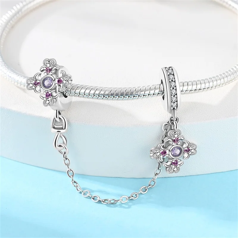 Silver charms beads 925 silver plated vintage lotus angel tree of life fit S925 original bracelet DIY birthday jewelry