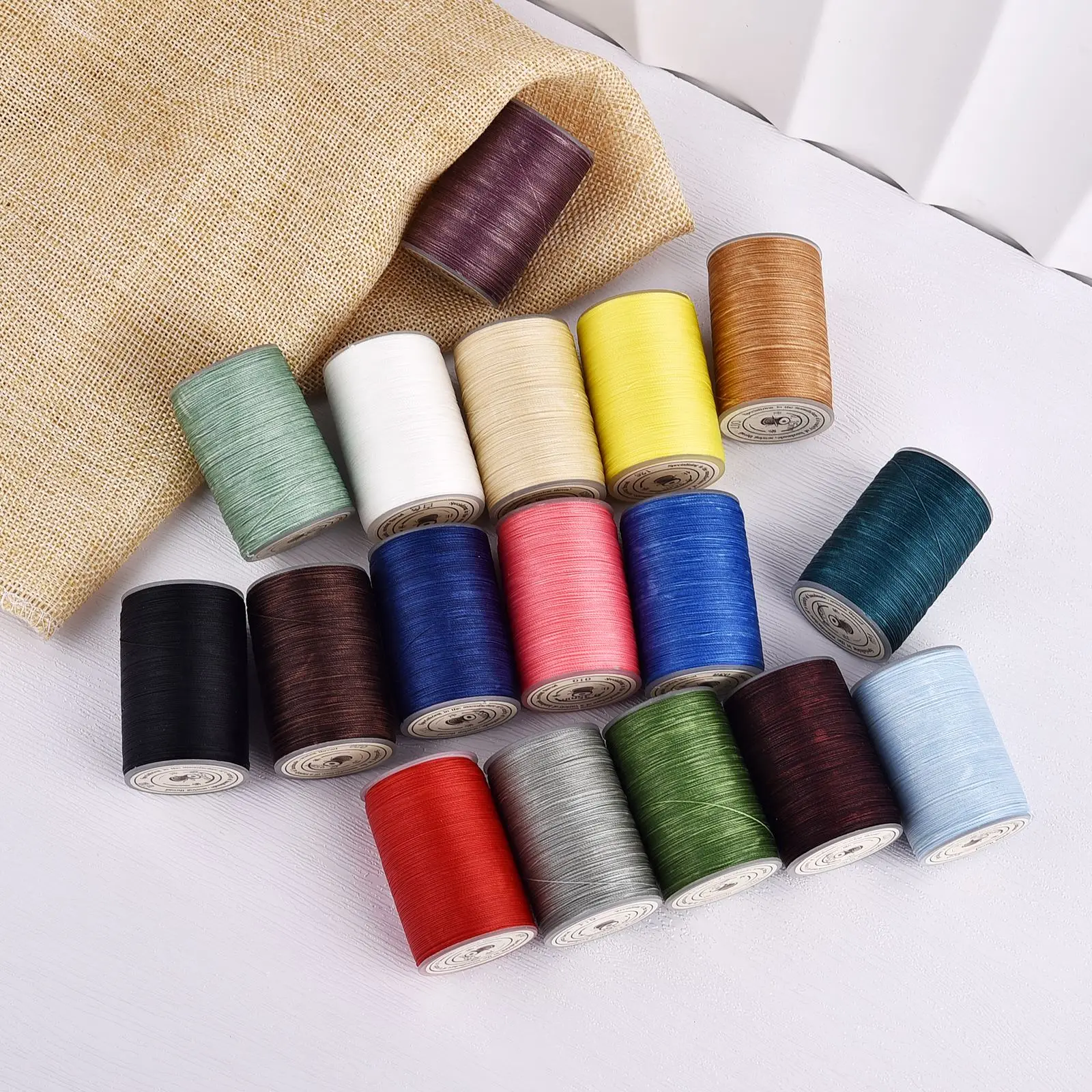 Leather Craft Tools Leather Sewing Tools 160M 0.35mm Thickness Waxed Thread For Hand Stitching Threads Flat Wax Leather Cord Round Waxed Handicraft Sewing Line Tools leather craft tools,leather sewing tools