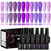 MEET ACROSS 12Pcs/Set 7ml Brown Series Gel Nail Polish With Box Autumn Semi Permanent UV Gel Soak Off Nail Art Kit Varnish 3