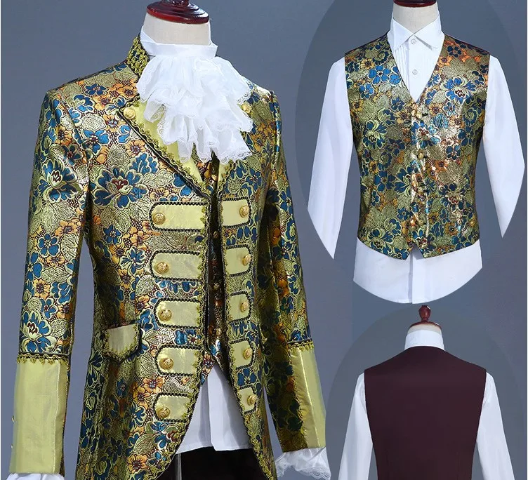 Men's court drama performance costume drama performance suit