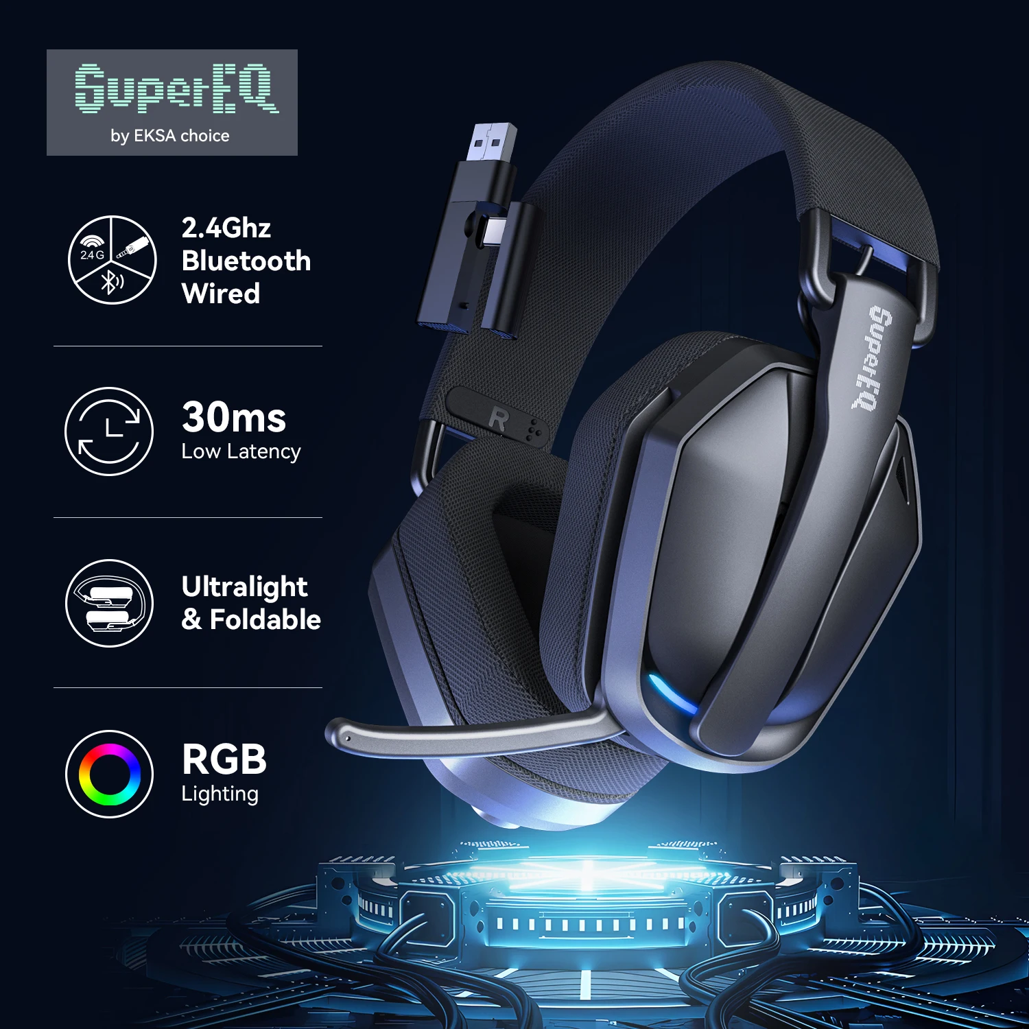 Supereq Auriculares Con Microfono Inalambricos Para Ps4 SuperEQ - Main Image