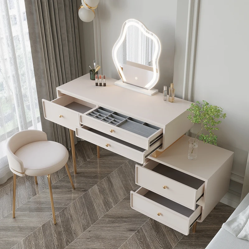 

Luxury Organizer Dressing Table Mirror White Bedroom Drawer Dressing Table European Girls Mini Tocador Maquillaje Furniture