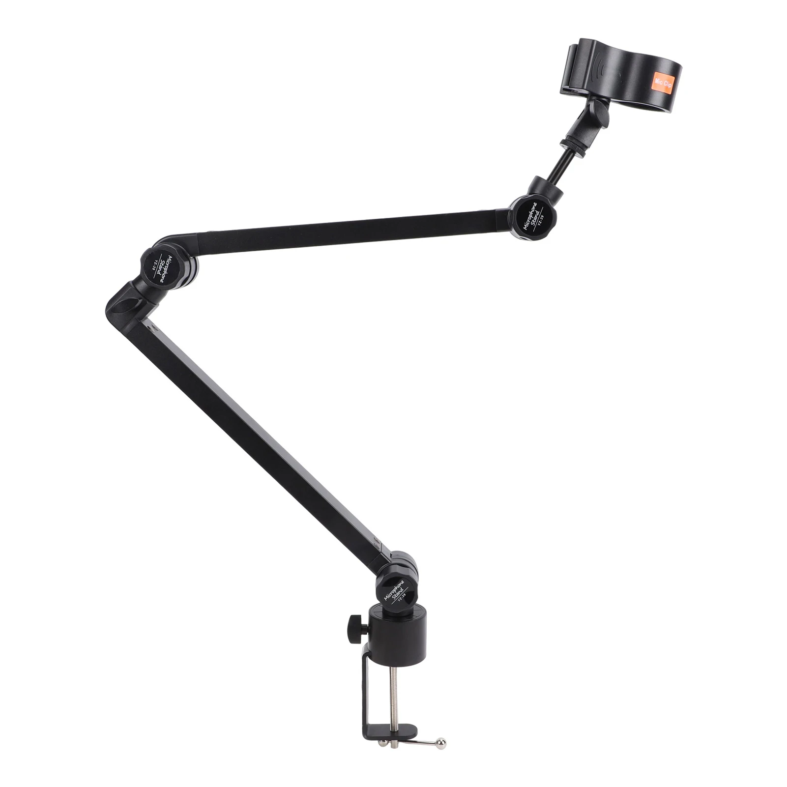 마이크 암 스탠드 데스크 마운트 5축 회전 서스펜션 360도 °   마이크폰용 회전 클램프, 1.5kg 하중 용량, 미끄럼 방지