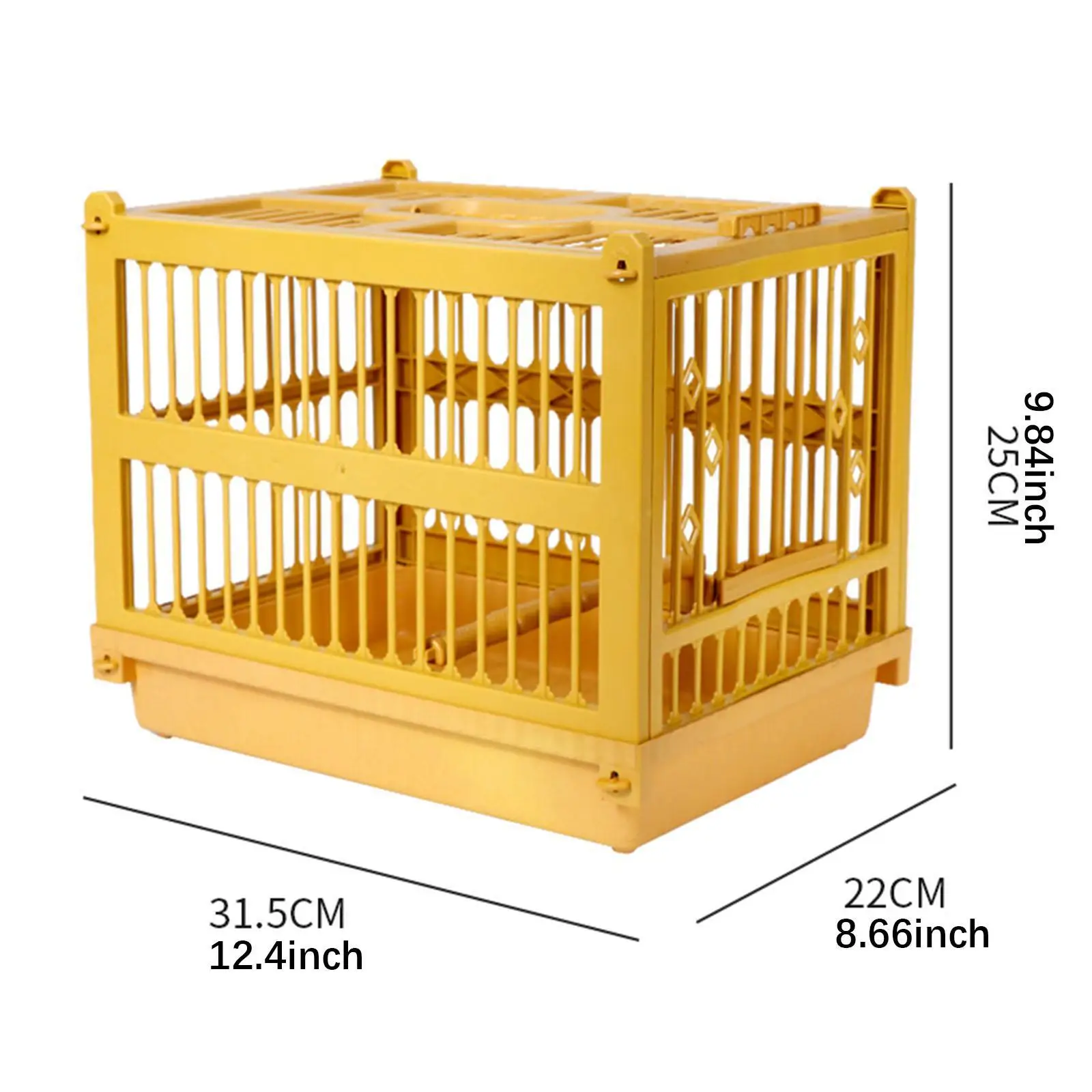 Bird Bathing Cage Easy to Use Bird Carrier Foldable Pet House Parrot Stand Cage for Macaw Lovebirds Small Birds Finches Budgies