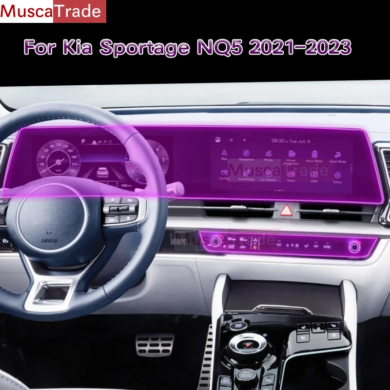 

For Kia Sportage NQ5 2022-2023Car Interior Film Dashboard piano board Shift center console Anti-scratch transparent TPU PPF Film