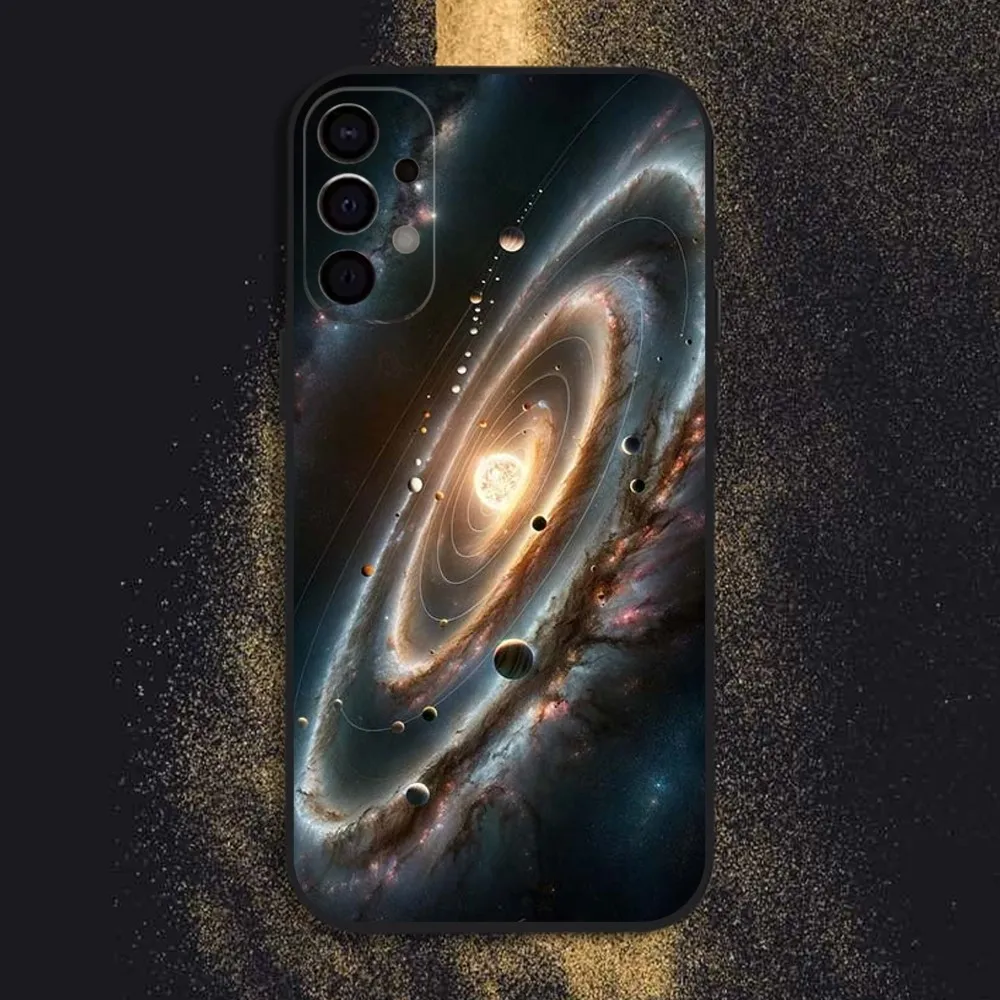 Celestial Galaxy Black Phone Case Cover