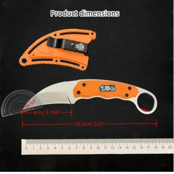 Outdoor Tactical Knife, All-in-one Keel Survival Knife, Claw Knife, Eagle Claw Knife, Outdoor Knife With Scabbard, 7CR13MOV High 2