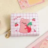 PU Leather Girls Wallet Cute Cartoon Zipper Card Holder Mini Clutch Wallet Key Chain Coin Purse Kids Gifts Stationary 5