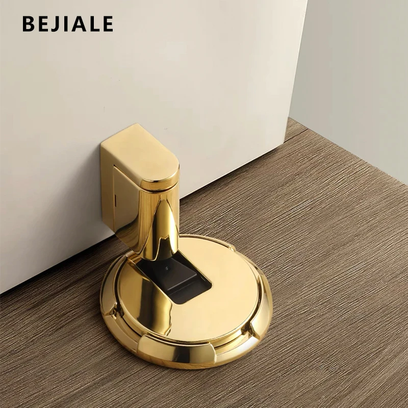 Anti-colisão Porta Parar para o Quarto sem Perfuração Banheiro Fixador Acessórios para Móveis Golden Room Sucção