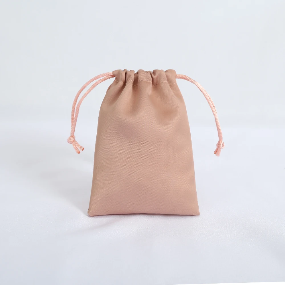 100 stücke Individuelles Logo Seide Samt Schmuck Geschenk Taschen Satin Kordelzug Ohrring Ring Verpackung Organizer Beutel Hochzeit Gunsten Candy Tasche – Detail 12