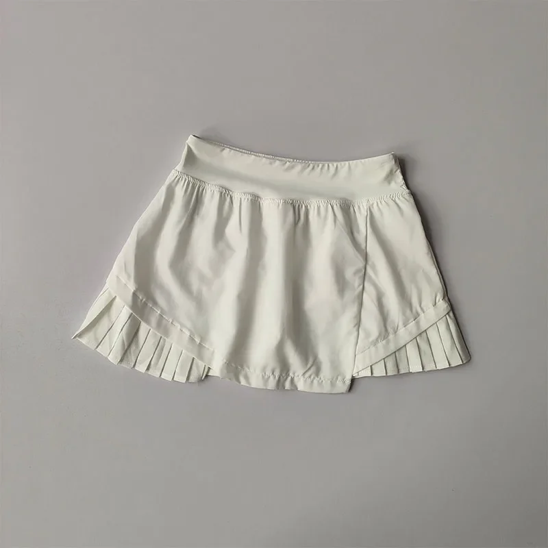 High Waisted Sports Short Skirt Summer New Style Cool Anti Glare Including Lined Shorts Fitness Yoga Quick Drying Pleated Skirt Best Sellers In Women's Clothing
