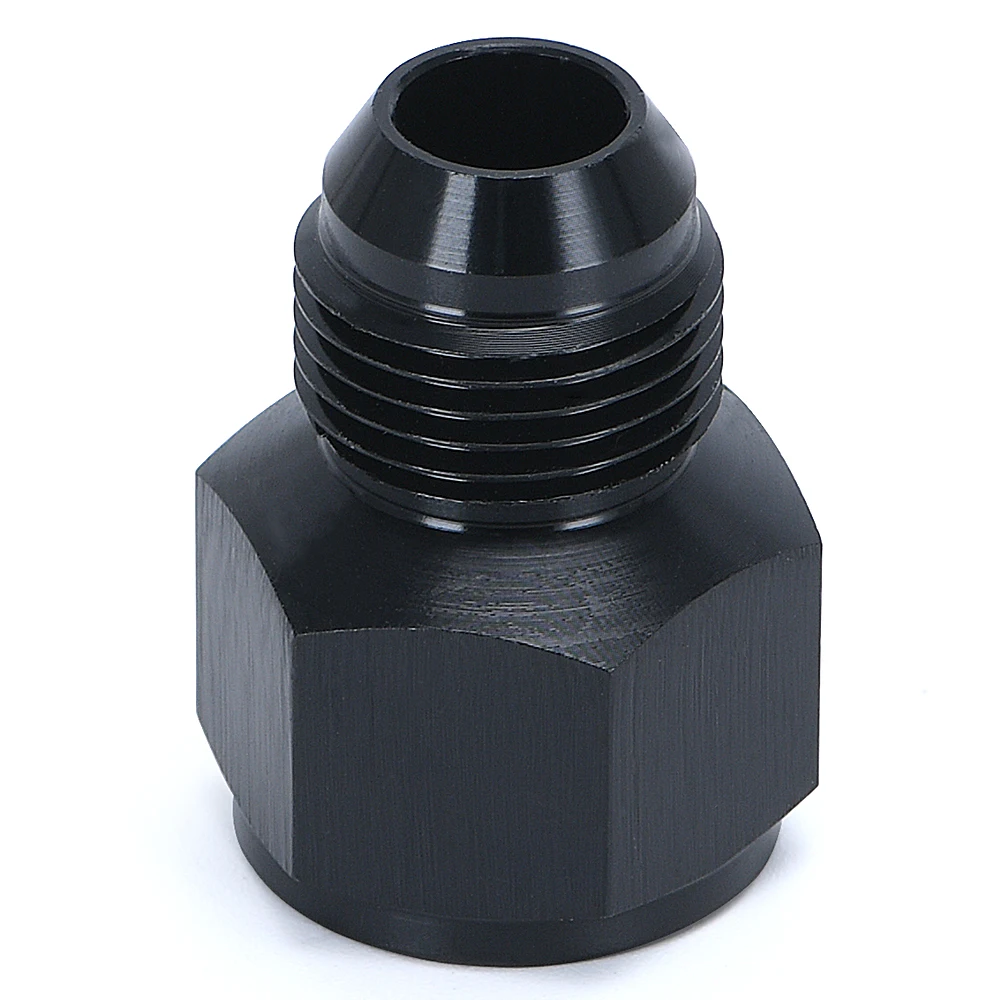 Adattatore Riduttore Carburante AN12 Femmina A AN10 Maschio, In Alluminio Anodizzato Nero, Per Linee Carburante, Olio E Liquido, Universale, M6/M8